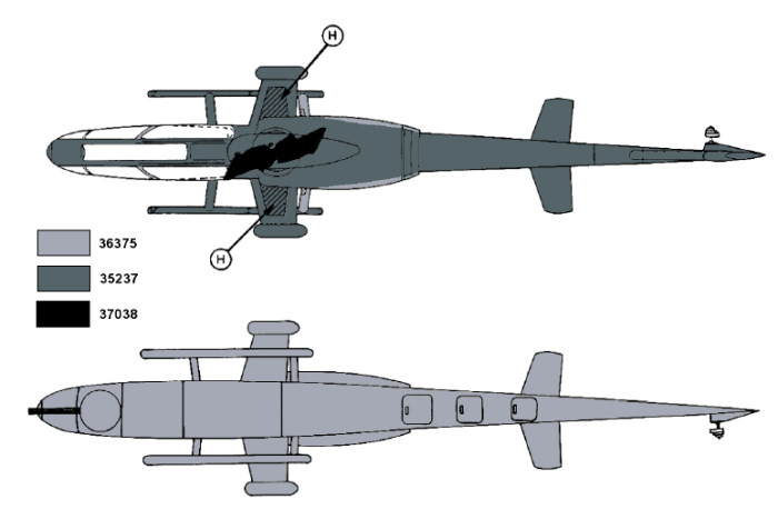 AH-1J/T/W Sea Cobra Standard Camouflage Color Profile and Paint Guide