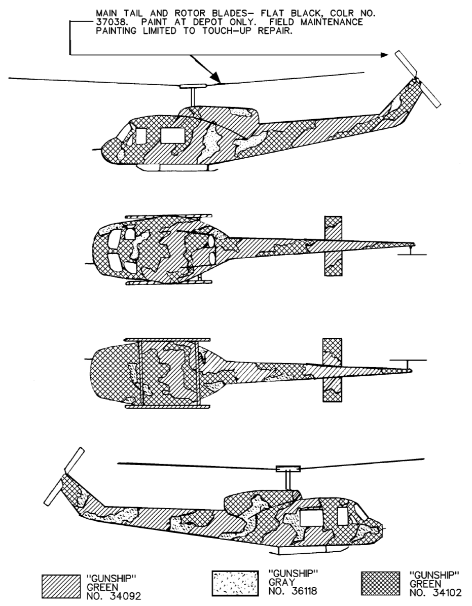 Bell UH-1H/N Iroquois USAF Europe I Camouflage Color Profile