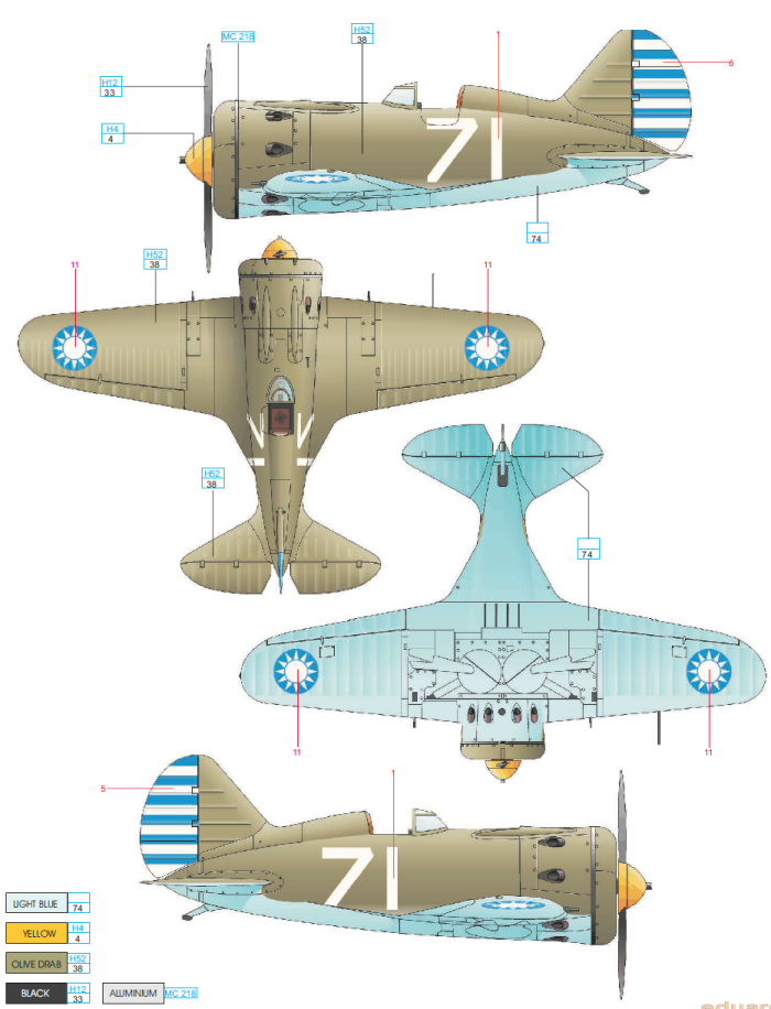 Polikarpov I 16 Type 10 Chinese Af 1939 Color Profile And Paint Guide