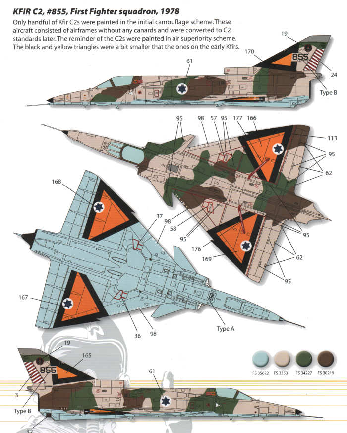 Kfir C2/C7 Early Strike Camouflage Color Profile and Paint Guide