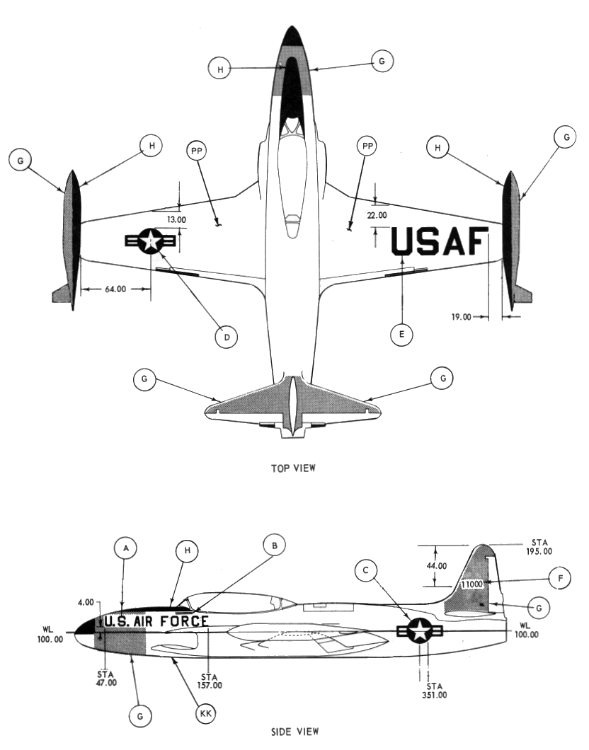 T-33 Shooting Star USAF TO-1-1-4 Color Profile