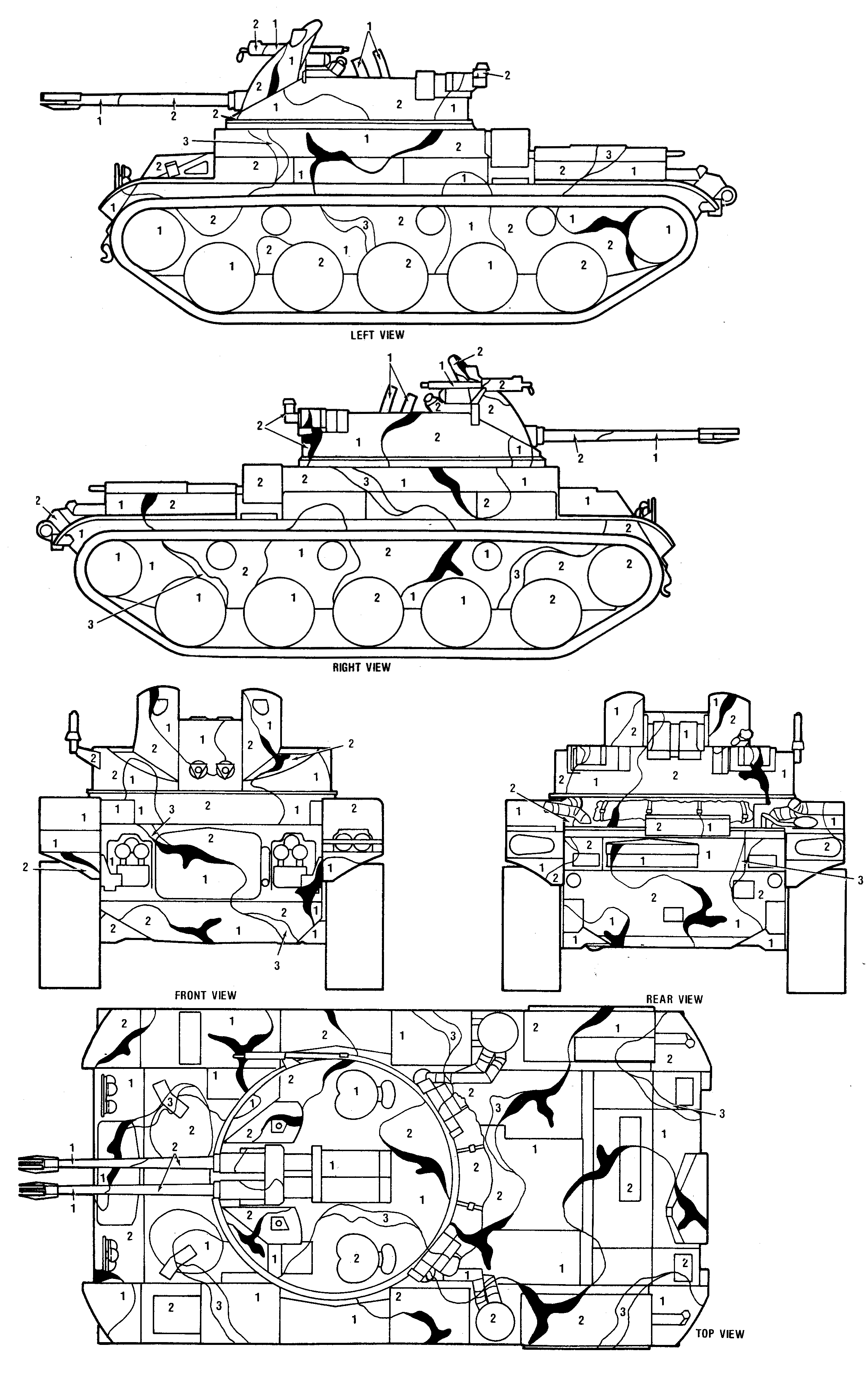 M42 Duster MERDC Winter Verdant Camouflage Color Profile