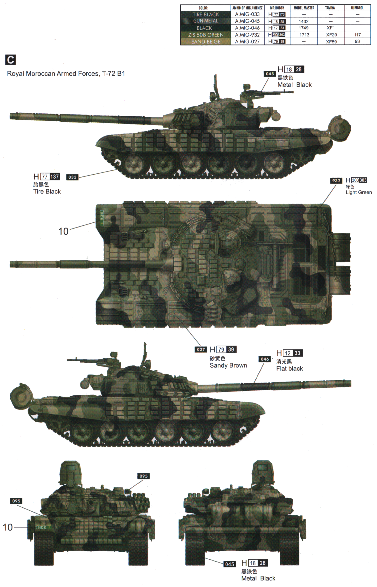 T-72B Morocco Camouflage Color Profile