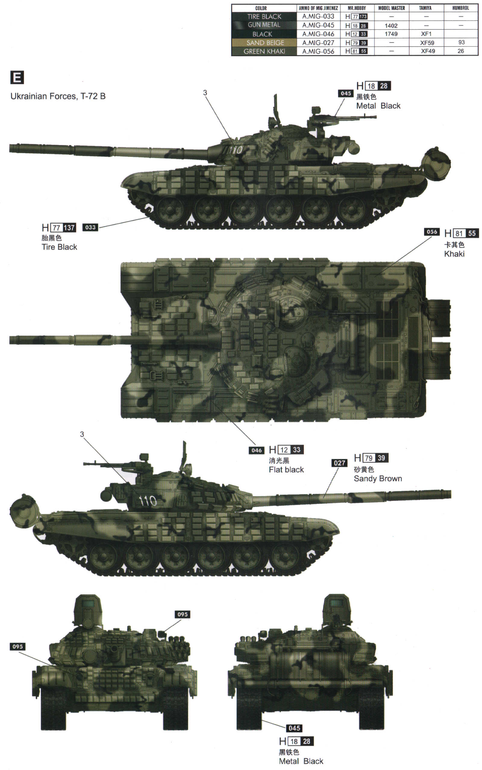 T 72b Ukraine Camouflage Color Profile