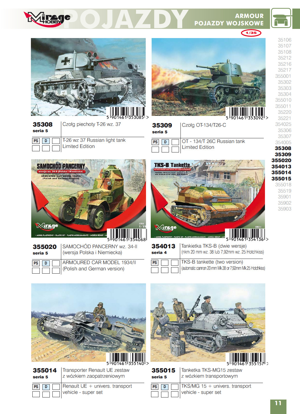 Mirage Hobby 2014 Catalog Page 13
