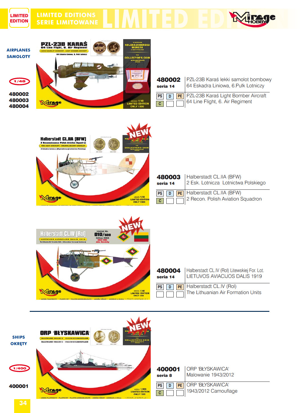 Mirage Hobby 2014 Catalog Page 36