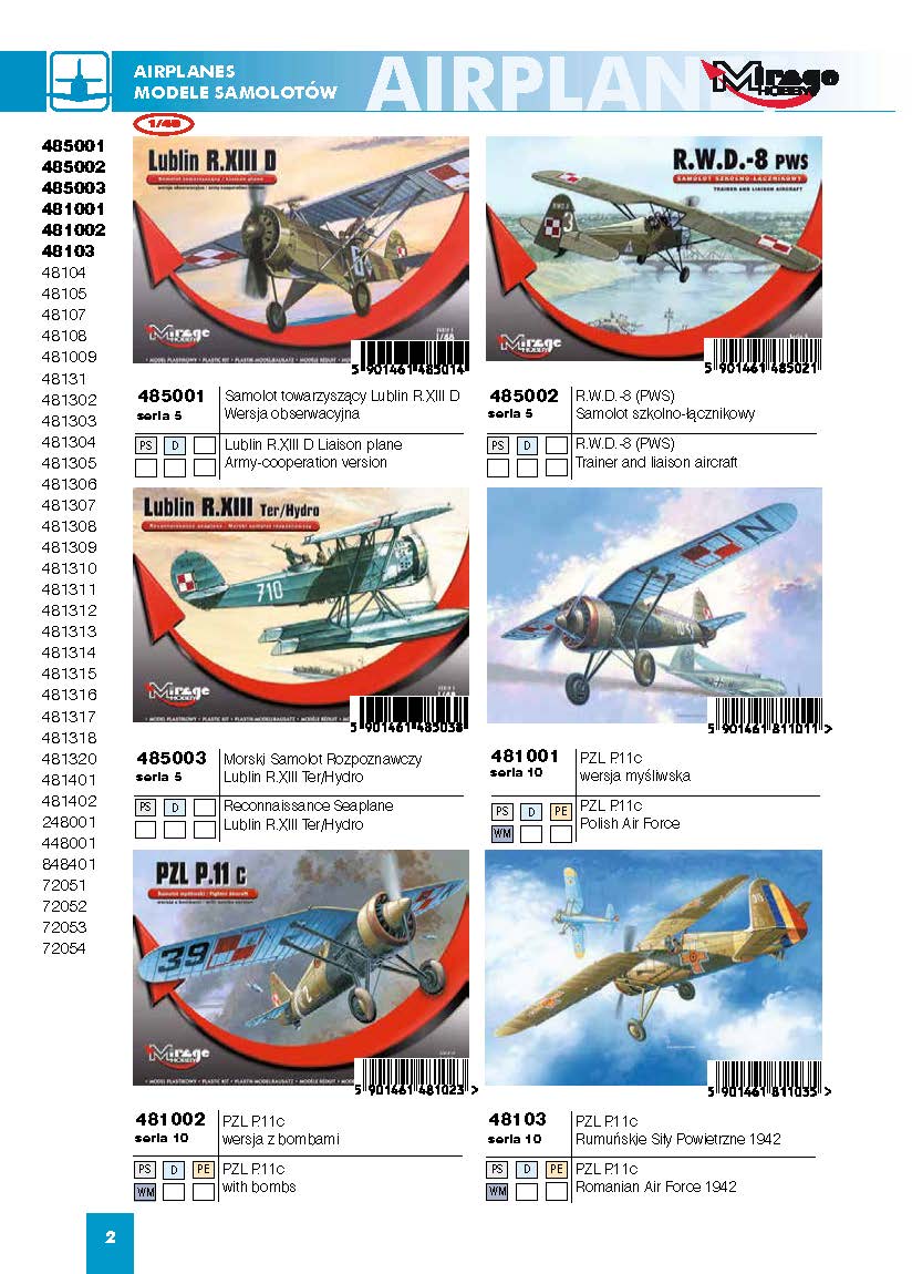 Mirage Hobby 2016 Catalog Page 5