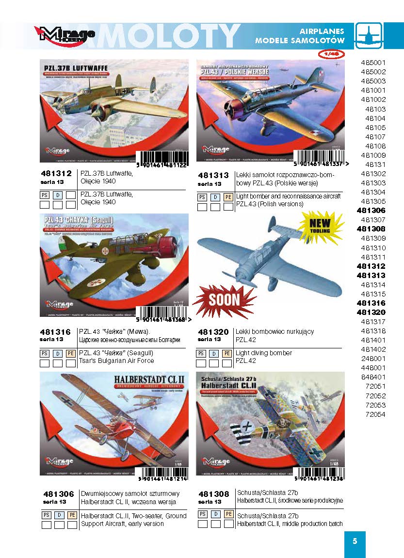 Mirage Hobby 2016 Catalog Page 8