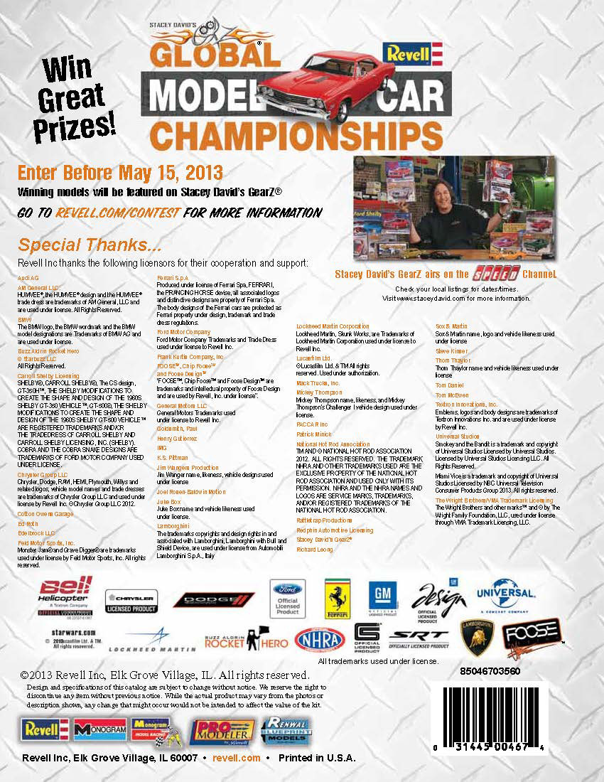 Revell 2013 Catalog Page 1