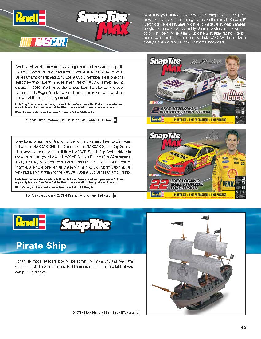 Revell 2016 Catalog Page 19