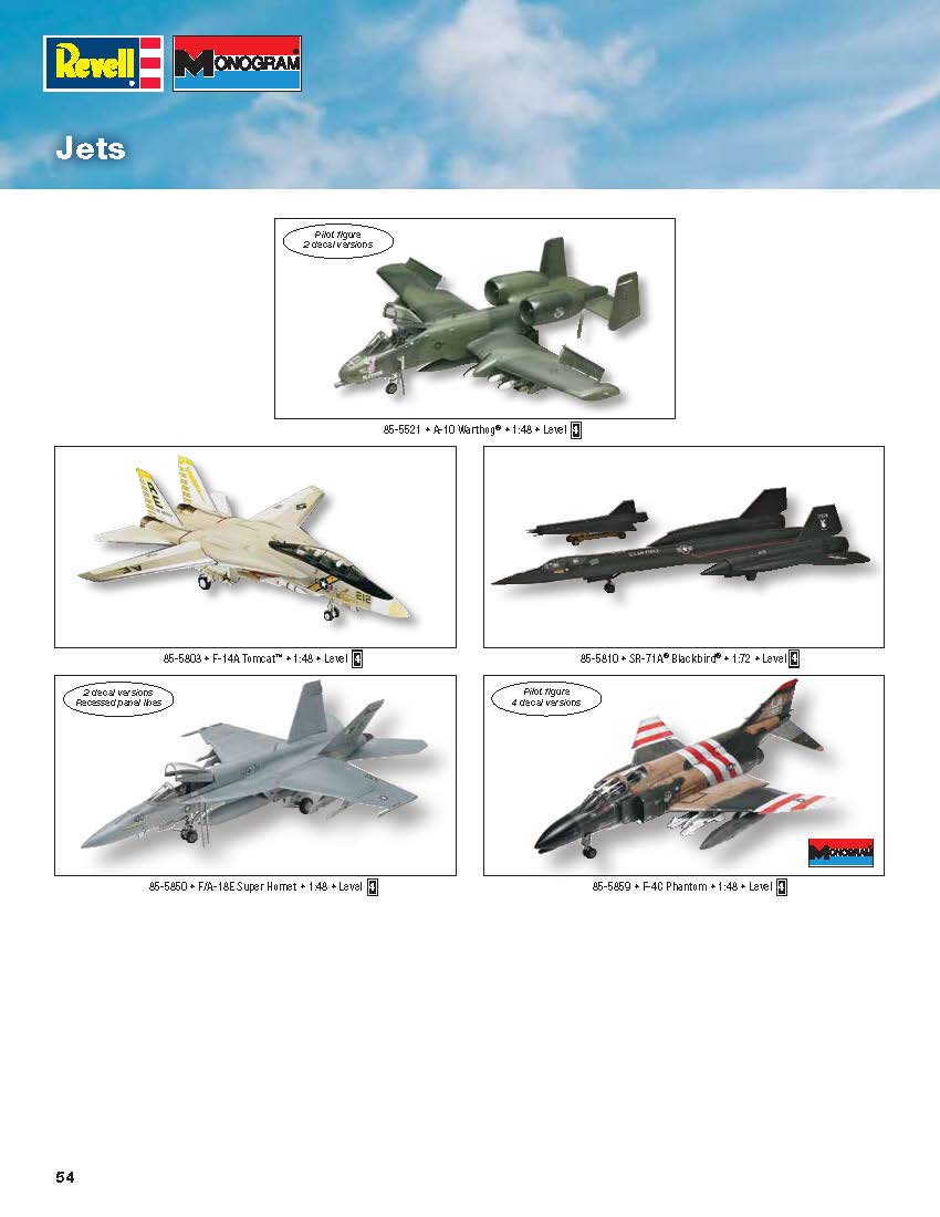 Revell 2016 Catalog Page 54