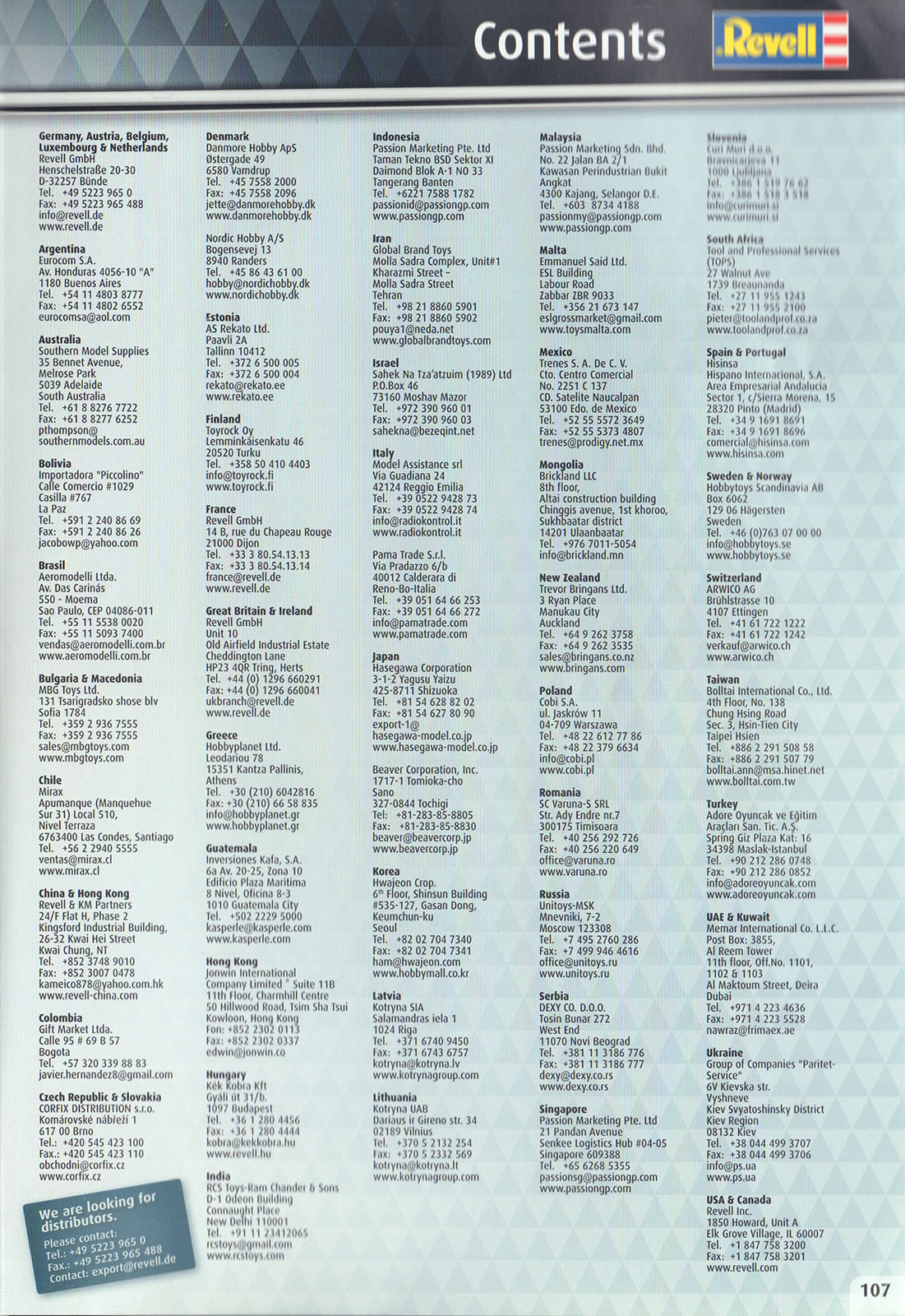 Revell 2017 Catalog Page 107