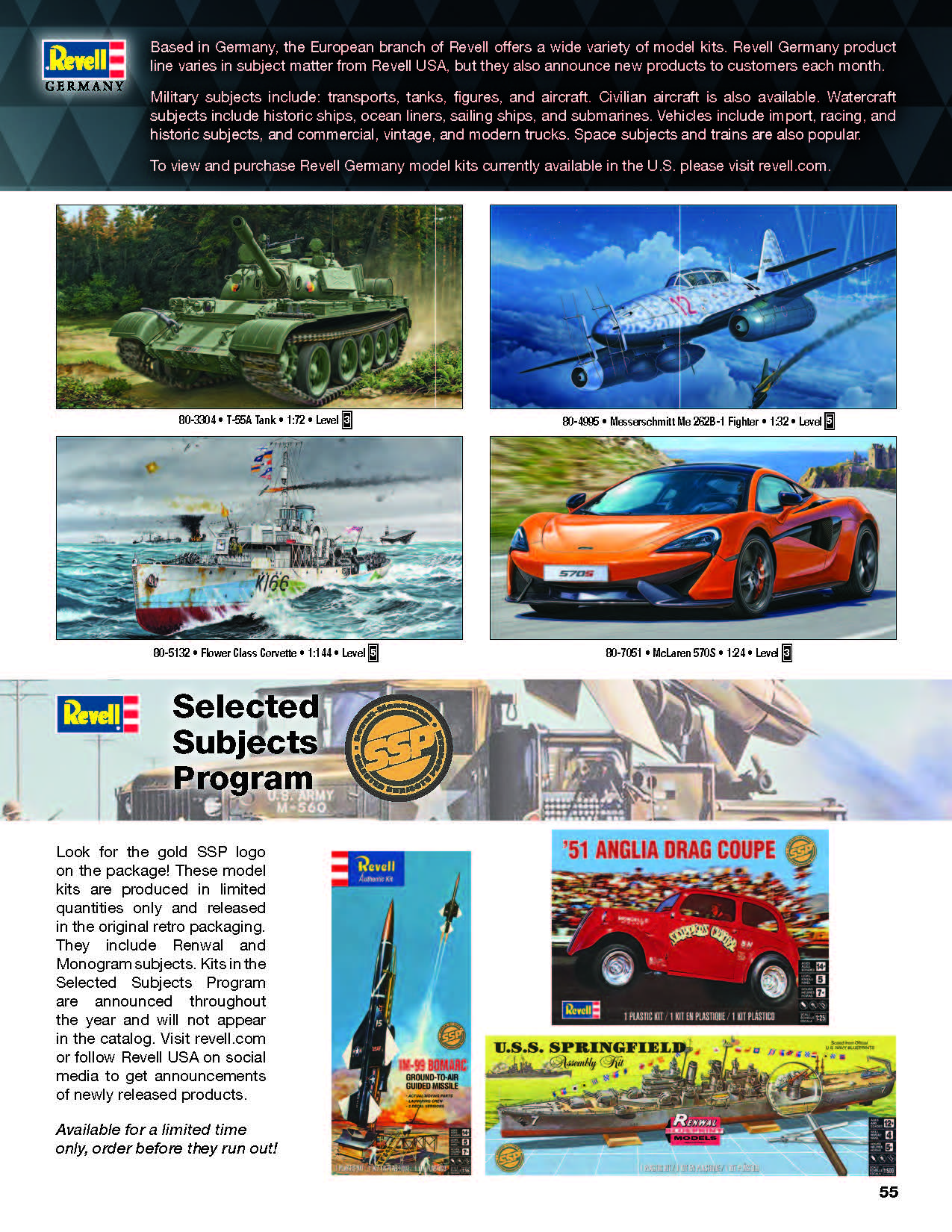 Revell/USA 2017 Catalog Page 55