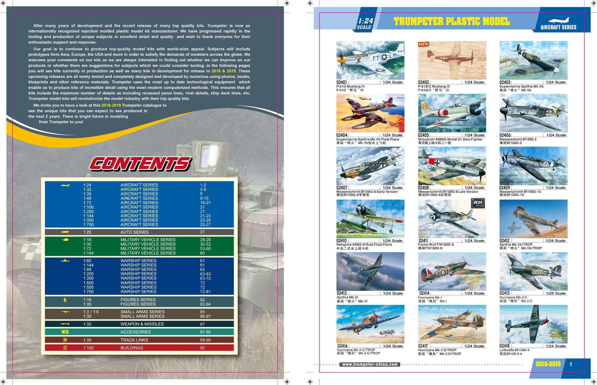 Trumpeter 2018 Catalog Page 1