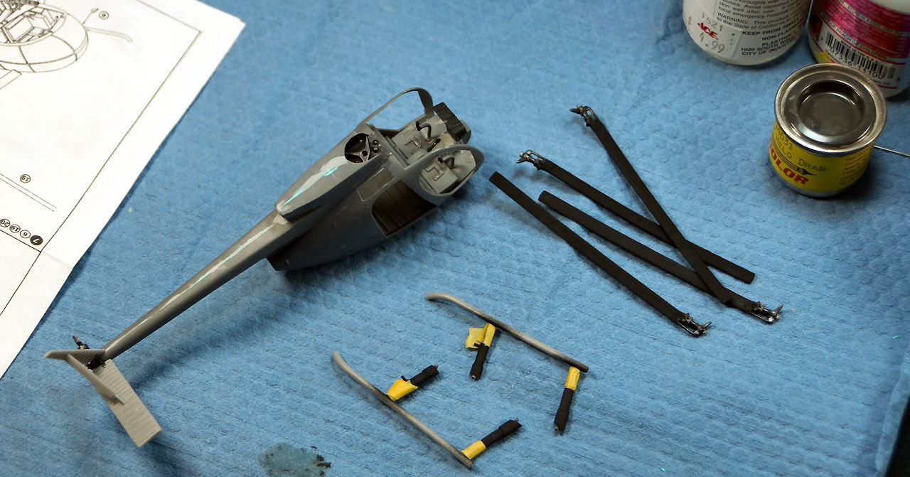 AMP 401 1/48 OH-6A Loach Build Image 07