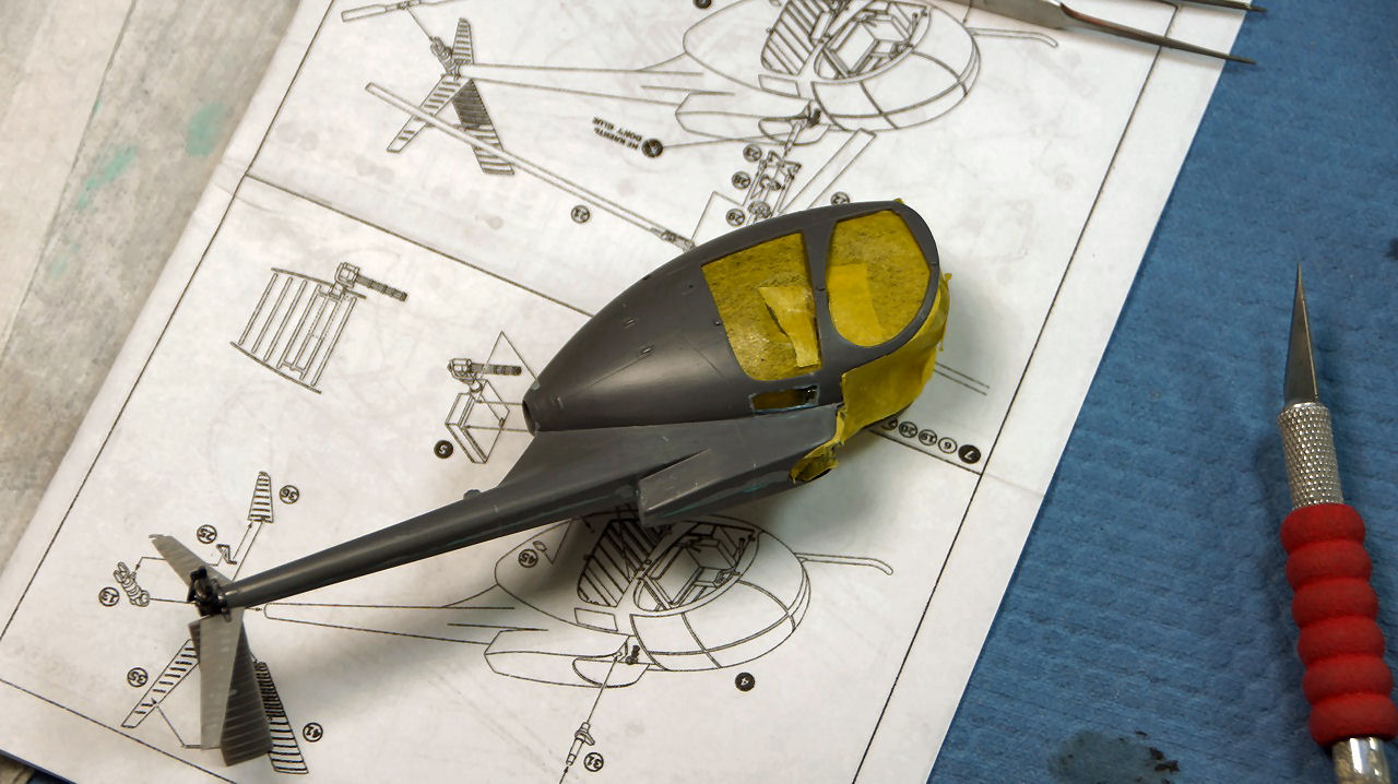 AMP 401 1/48 OH-6A Loach Build Image 08