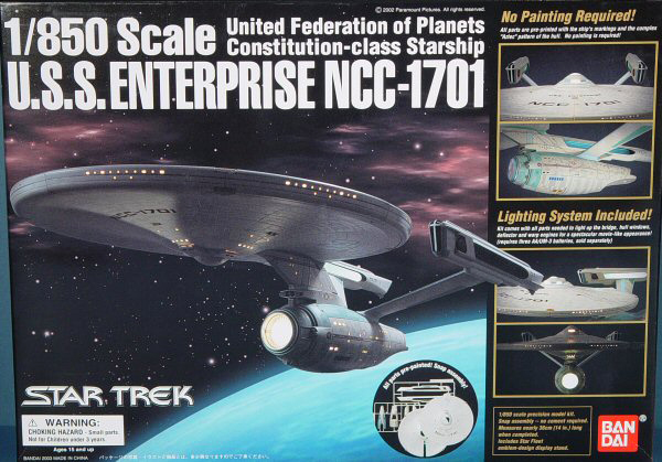 Bandai 916192 1/850 USS Enterprise NCC-1701 Build Review