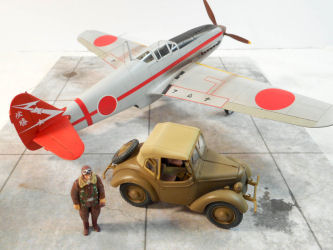 Ki-61-I Tei Type 3 Hien (Tony) and Type 95 Small Sedan Kurogane 244th Flight Regiment