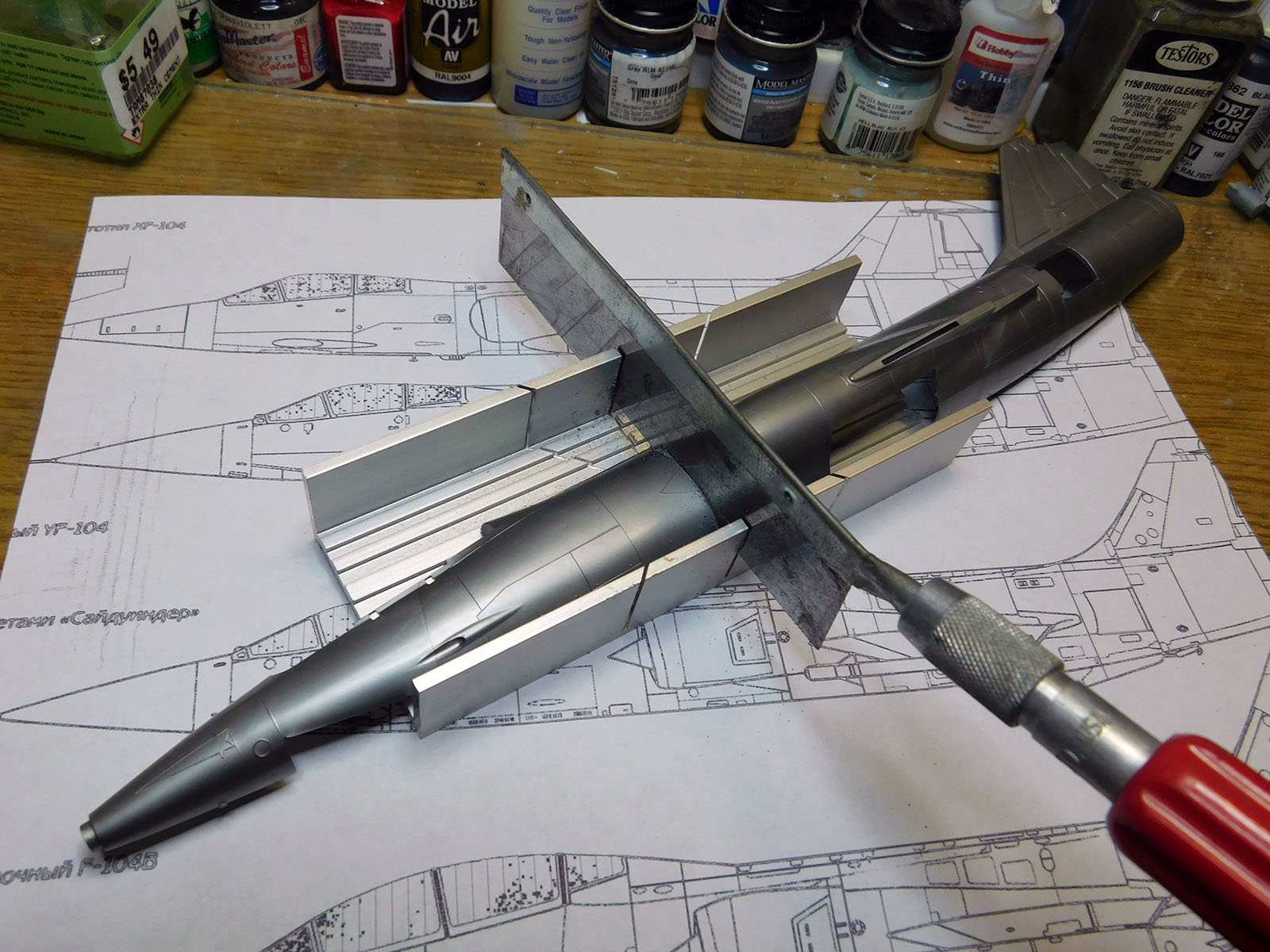 Hawk 0504 1/48 F-104A Backdated to XF-104 Kit Build Review Image 03
