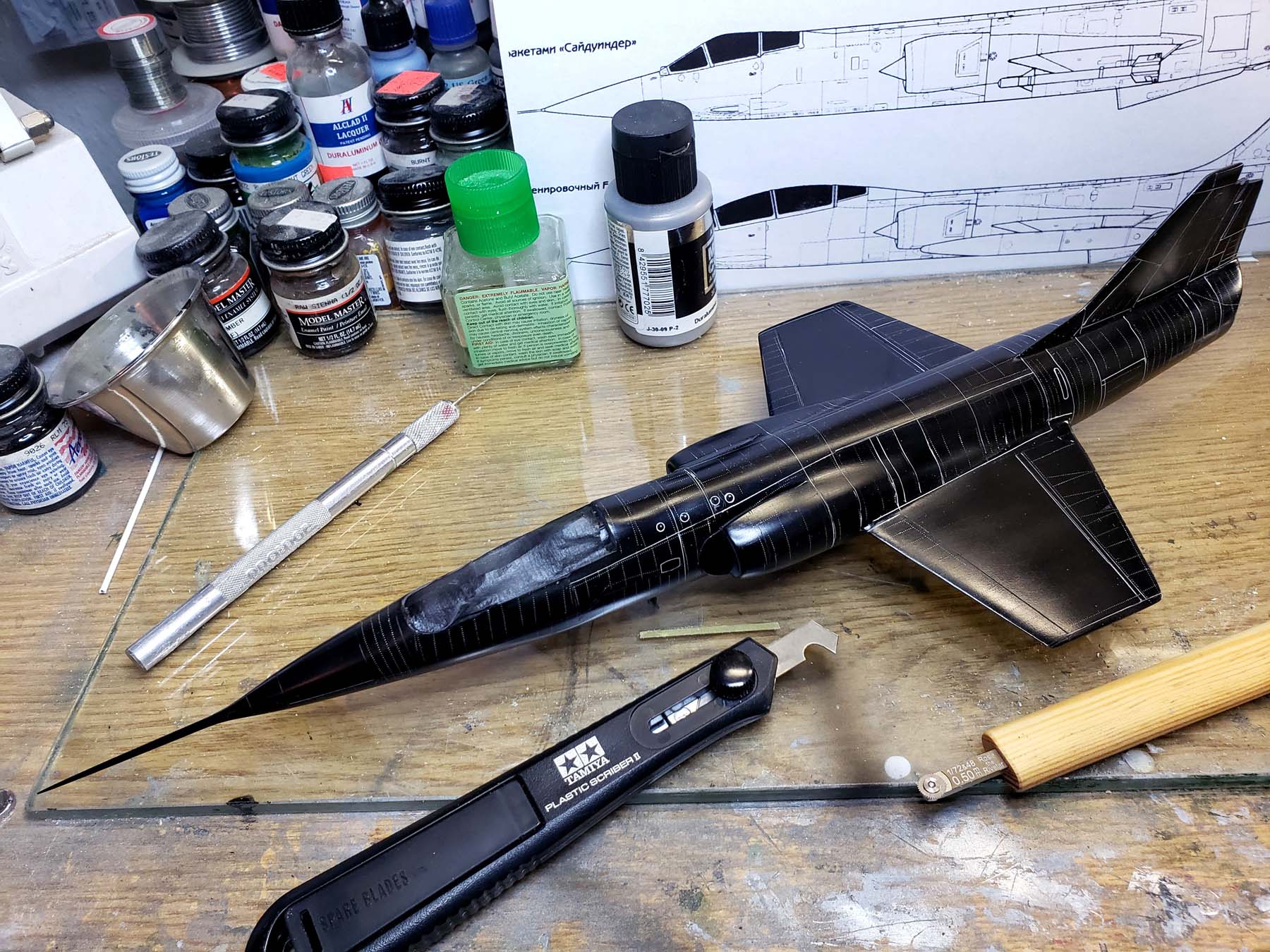 Hawk 0504 1/48 F-104A Backdated to XF-104 Kit Build Review Image 17