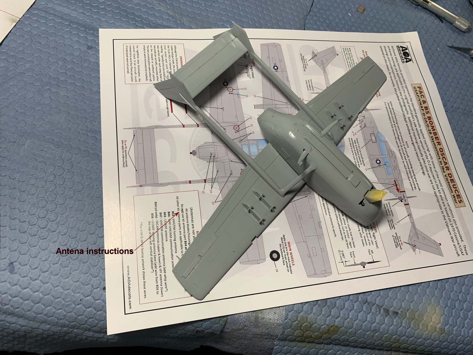 ICM 48290 1/48 Cessna O-2A Skymaster Build Review Image
