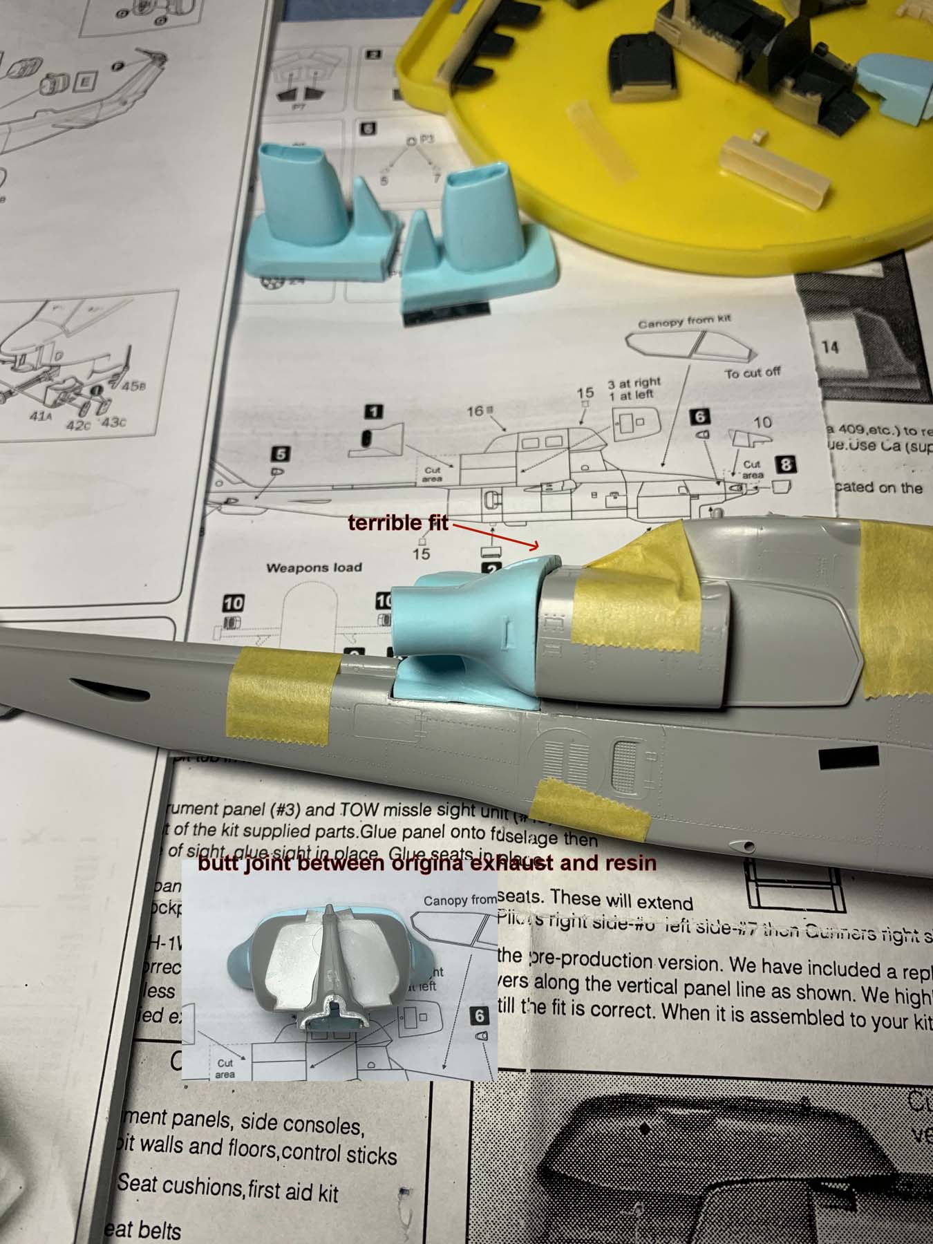 Italeri 0833 1/48 AH-1W SuperCobra Build Image 06