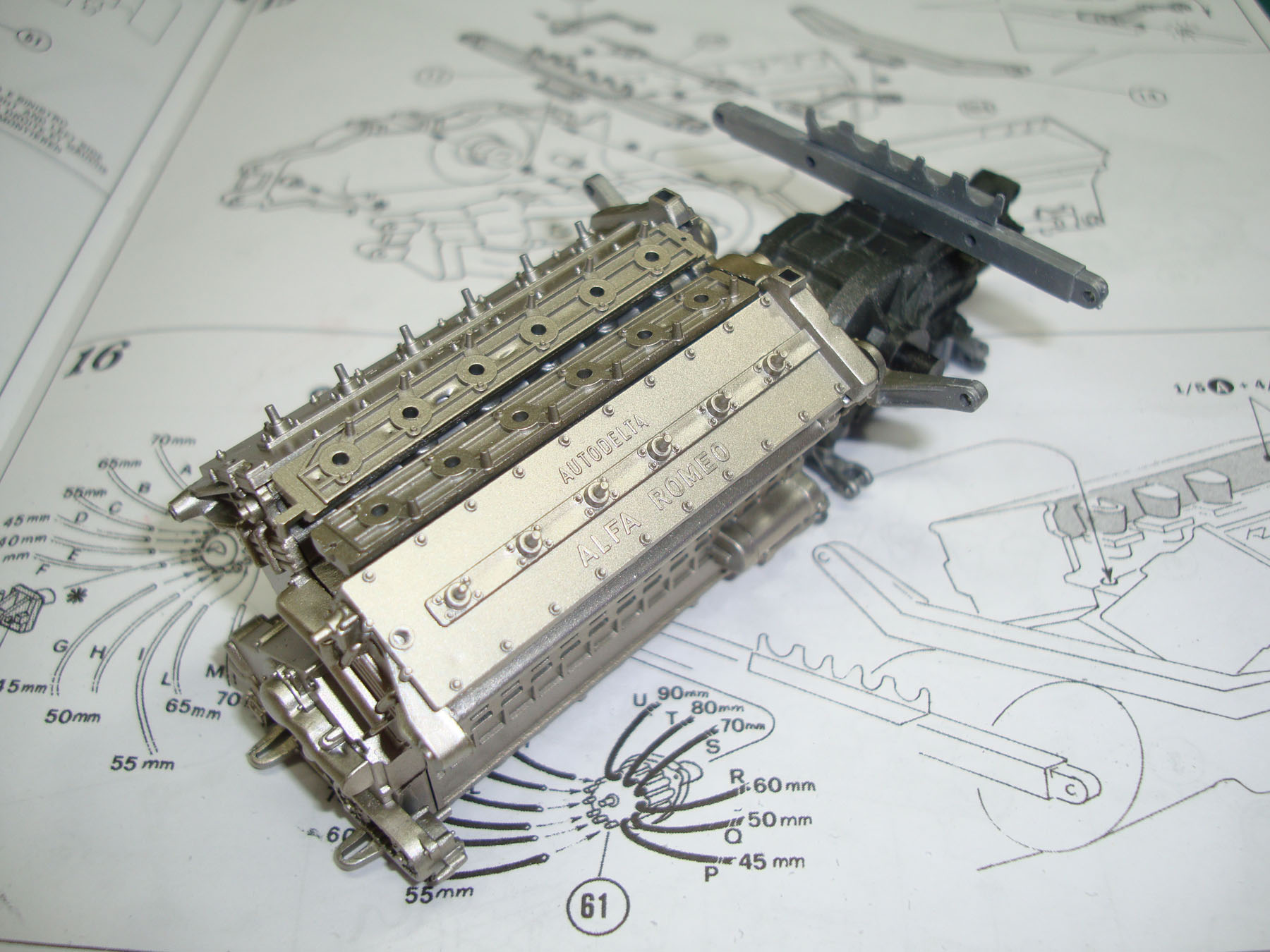 Italeri 4704 1/12 Alfa Romeo 179/179C Build Image 07