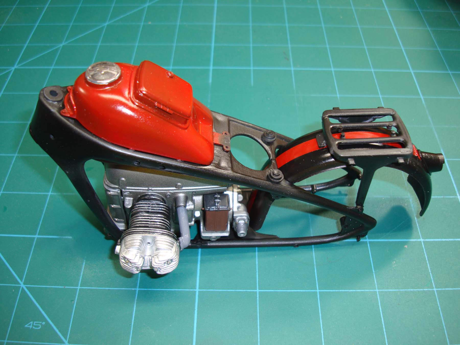 Italeri 7403 1/9 German Military Motorcycle with Sidecar Build Image 27