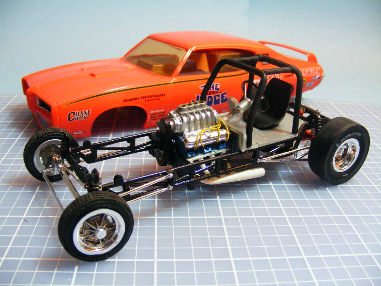 MPC 0784 1/25 Super Judge GTO Funny Car Build Image 04