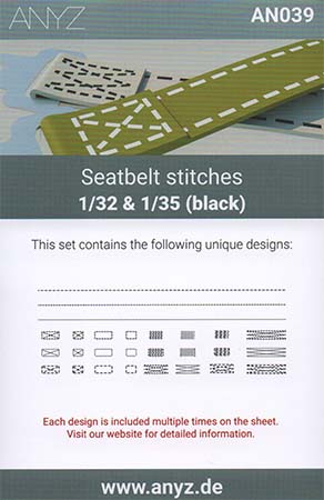 Seatbelt Stitches (black) Set