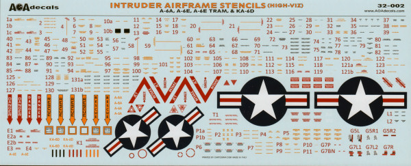 A-6 Intruder Airframe Stencils (High-Viz)