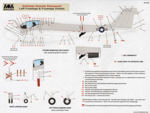 A-6 Intruder Airframe Stencils (High-Viz)