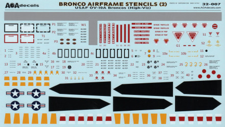 USAF OV-10A Bronco Stencils (High-Viz)