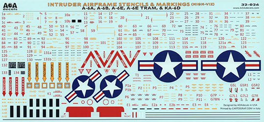A-6 Intruder Airframe Stencils and Markings (High-Viz)