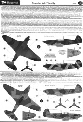 Begemot 1/48 Yakovlev Yak-7 Family Decal First Look