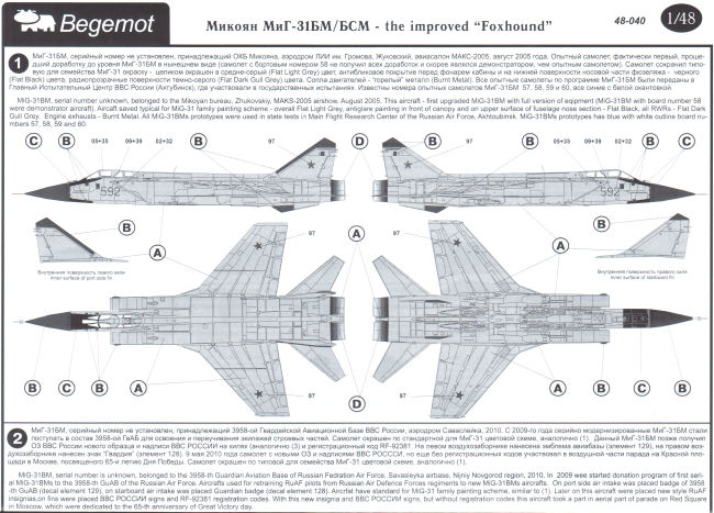 Mikoyan MiG-31BM/BSM - Improved Foxhound