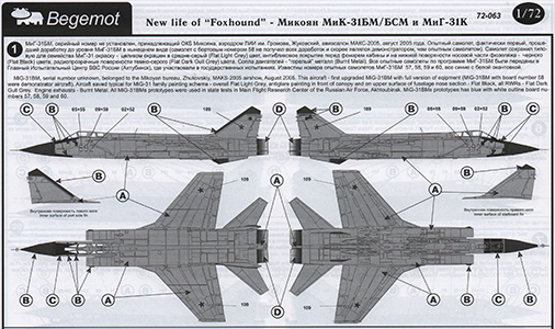 Mikoyan MiG-31BM/BSM and MiG-31K Foxhound