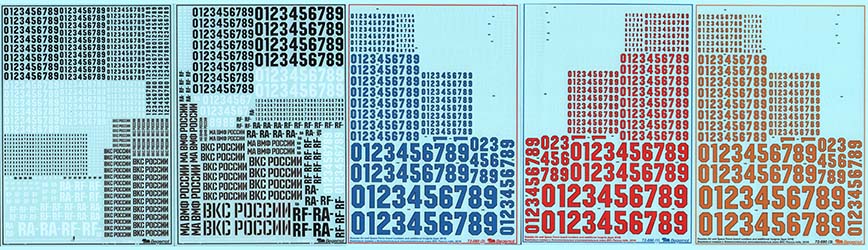 Russian Air and Space Force Board Numbers and Additional Insignia (Type 2018)