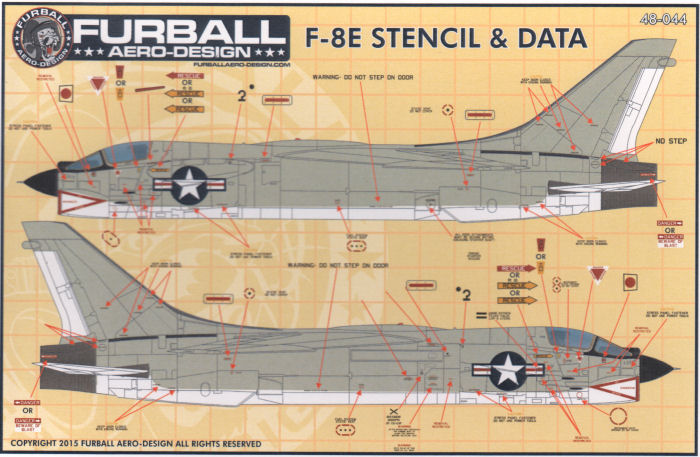 F-8E Crusader Stencils