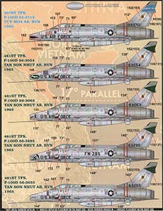 Colors and Markings of USAF Super Sabres