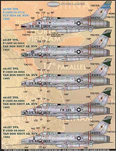 Colors and Markings of USAF Super Sabres