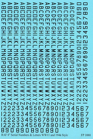 RAF 8-inch Serial Numbers and Letters WWII and 1946
