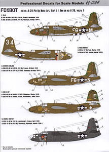 Foxbot 1/48 A-20 Pin-Up Nose Art Part 1 Decal First Look