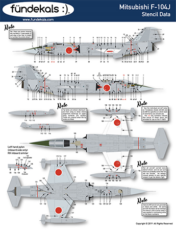 F-104J Stencil Data