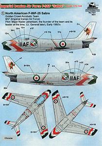 Imperial Iranian Air Force F-86F Sabre