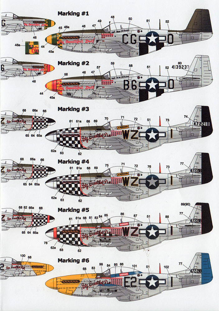 Lifelike Decals 1/48 North American P-51 Mustang Part 5 Decal Image