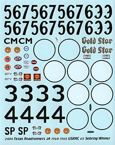 Texas Roadrunners Chaparral Part 1 Decals