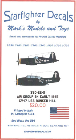 Air Group 84 USS Bunker Hill CV 17 1945