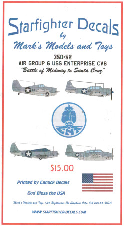 1/350 Air Group 6 USS Enterprise CV6 Decals