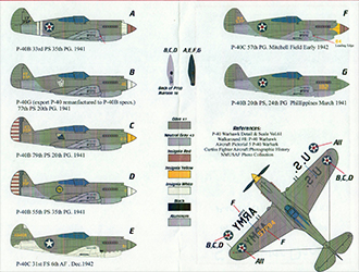 P-40B/C/G in USAAF Service
